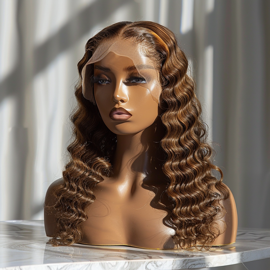 Deep Wave Lace Closure Wig - 200%