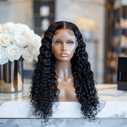 Deep Wave Lace Closure Wig - 250%