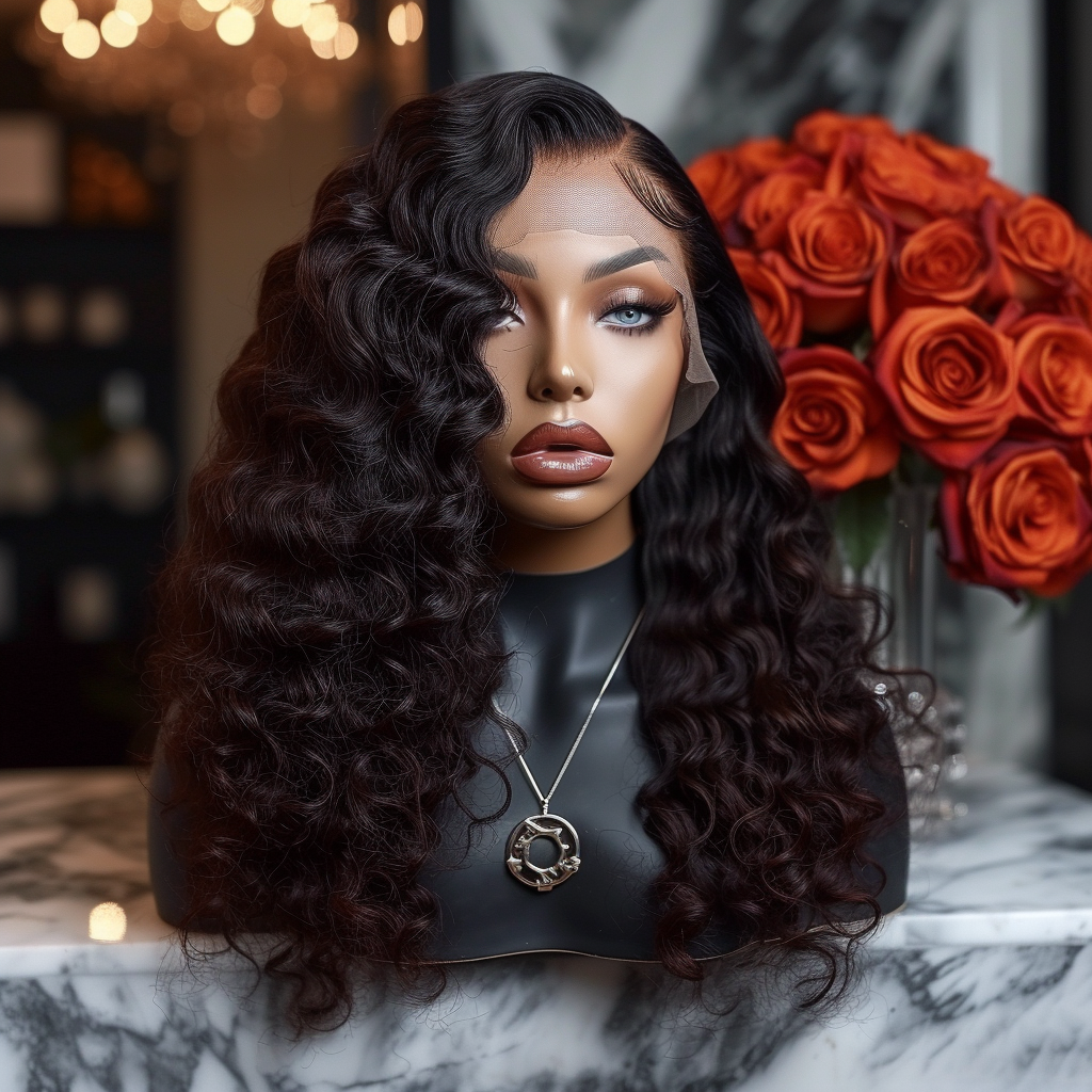 Deep Wave Lace Frontal Wig - 150%