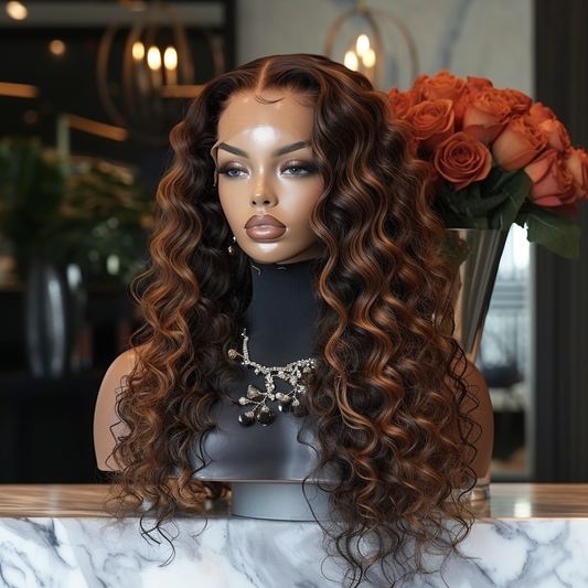 Deep Wave Lace Frontal Wig - 250%