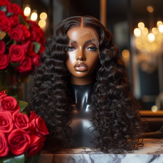 Loose Deep Wave Lace Frontal Wig - 300%