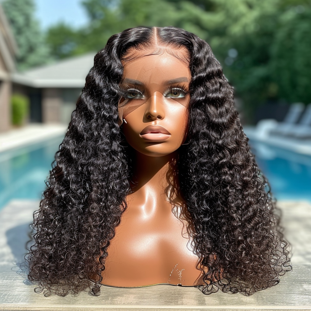 Water Wave Lace Closure Wig - 200%