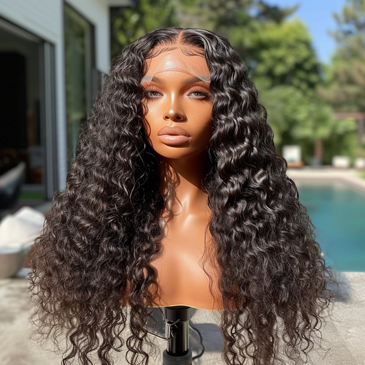 Water Wave Lace Closure Wig - 250%