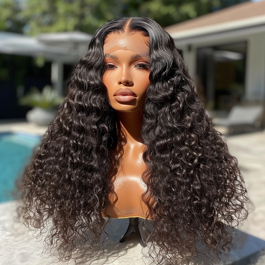 Water Wave Lace Frontal Wig - 250%